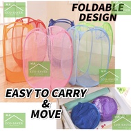 Extra’Big Foldable Dirty Clothes laundry basket Baegs Large Plastic Tempat Raga Letak Baju Kotor Tra