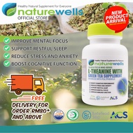 Naturewells L-Theanine with Green Tea Supplement 90’s HELP FOCUS, EASY SLEEP AND REDUCE STRESS VegeC