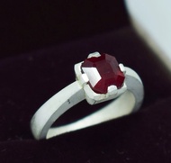 紅寶石戒指 鴿血紅寶石 женские кольца с рубинами Натуральный необработанный рубин Стерлинговое серебро ручной р