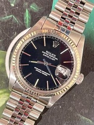 🌈🌈新返貨品🌈🌈🖤原裝黑色面🖤36mm 淨錶 自動機芯🥰🥰👔Vintage Rolex Datejust 16014 連原裝62510H厚五珠帶👔VU1093（旺角店）