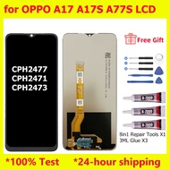 for OPPO A17 CPH2477 A17K CPH2471 A77S CPH2473 LCD Display Touch Screen Glass Digitizer Assembly Rep