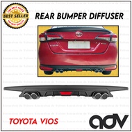 TOYOTA VIOS 2019 to 2024 Rear Bumper Lip Diffuser Matte Black