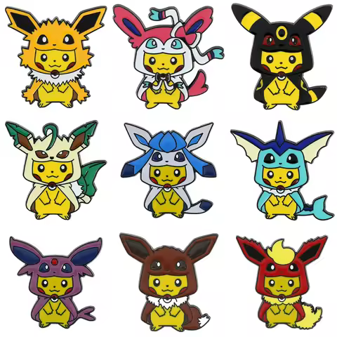 Anime Pokemon Enamel Pin Kawaii Pikachus Badge Metal Brooch Cosplay Jewelry Backpack Clothing Lapel 