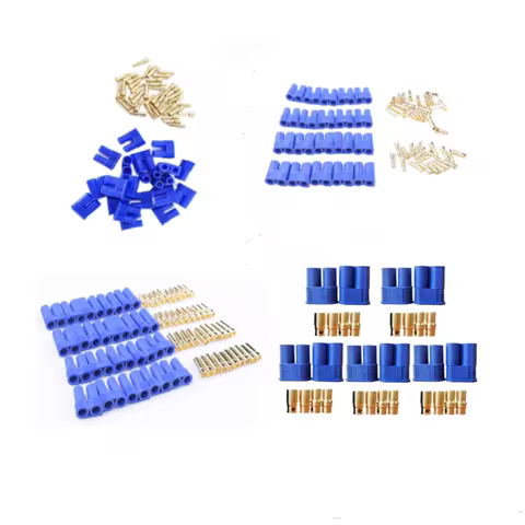 10 pairs 20 pcs EC2 EC3 EC5 EC8 male female gold plated battery connector plug for rc Lipo battery E