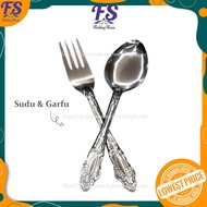 1 SETS - Stainless Steel Fork Spoon Set / High Quality Doorgift Sudu Garfu / Doorgift Sudu Garpu / Cutlery Set /Cutlerie