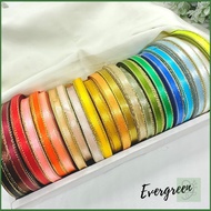[READY STOCK] 15YRD/ROLL 0.635cm (1/4”) Gold Line Satin Reben / Gift Reben / DIY Reben / Decoration 