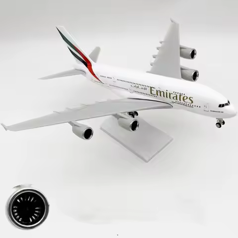 Desk Accessories 30CM A380 Emirates Airlines Scale 1/240 Model Airplanes Airbus A380 Home Decor For 
