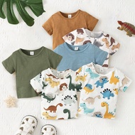 2PCS Baju Baby Boy 1-3 Years Ootd Baby Boy Set Fashion Cool Baju Budak Lelaki Cute Animal Print Tshi