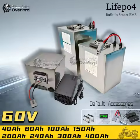 Anew 20S 60V 40Ah 80Ah 100Ah 150Ah 200Ah 240Ah 300Ah 400Ah Lifepo4 Battery for 3KW 6KW EV RV Motorcy