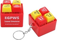 Pilot and Crew Alarm Keychain, Egpws Warning Sound Simulator, Aviation Cockpit Keychain with Bright