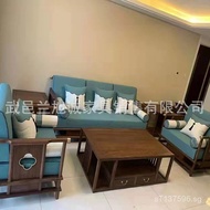 Small Apartment Furniture TV Cabinet Old Elm Plum Blossom Combination Six-Piece Set All Solid Wood N