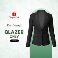 Rasa Sayang Blazer Black Formal / Plus Size Blazer Muslimah / Women Black Blazer Muslimah [Ready Sto