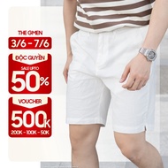 S26 LINEN SHORT shorts, thick linen fabric, Smart form - THE GMEN ELEGANT EST 2017