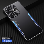 Đối với Xiaomi Redmi Turbo 3 kim loại mờ bao gồm tất cả ốp điện thoại di động chống sốc chống rơi
