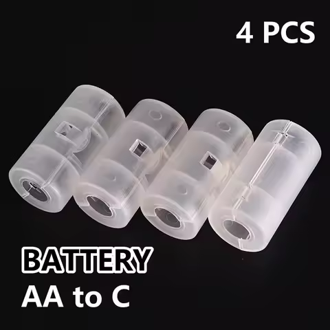 Brand New 4PCS AA to C Battery Adaptor Holder Case Converter Switcher LR06 AA to C LR14 Size Battery