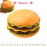 FUTUREE Mini Dinner Plate, Multi-functional Plastic Stackable Hamburger Plate Set, Creative 5/7 Laye