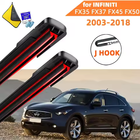 Double Rubber Car Wipers for INFINITI FX35 FX37 FX45 FX50 Front Blade Brushes Cutter Automobiles Acc