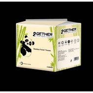 Carina 2gether Bamboo Travel Tissues 3ply 50 sheets x 4 packs 竹浆纸巾