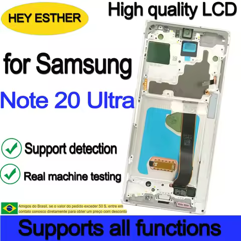 6.9'' Super AMOLED Replacement Note20 Ultra For Samsung Note 20 Ultra LCD Display Touch Screen SM-N9