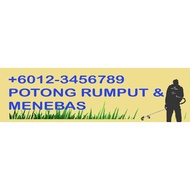Banner/Signboard Design: (2'x 7' Standard Design Template)  Iklan Potong Rumput