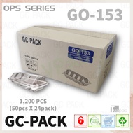 GO-153 OPS Plastic Tray with Lock (BULK 1,200pcs±)Bakery Disposable TRAY Roti Sosej Hot Dog Box  BEN