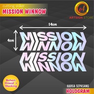 MISSION WINNOW Hologramcutting stiker RightKiri MISSION WINNOW Sticker/ Pair of KYT Helmets AGV/