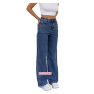 AIR SPACE Seluar Denim Lurus Ringan 【Denm LITE】Jeans Wide Leg High Waist