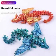 ReadyStock|3D Printed Crystal Wing Dragon Toy | Articulated Chinese Dragon Figure | Laser Color Flyi