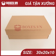 Combo 50 hộp giấy carton đựng giày 30x20x10 cm giá tại xưởng