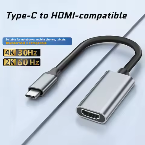Type-C To HDMI-compatible 4K Adapter Cable USB 3.1 Type C Converter for MacBook Pro Samsung Xiaomi L