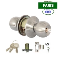 "FARIS 6096 S/S" CYLINDRICAL DOORLOCK | Tombol Pintu Bilik Rumah