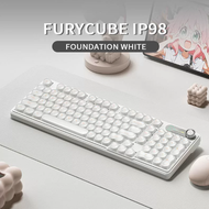 FURYCUBE IP98 คีย์บอร์ดเมมเบรน 98% คีย์บอร์ดแบบมีสาย ไฟแบ็คไลท์ RGB คีย์บอร์ดเกมมิ่งคอมพิวเตอร์
