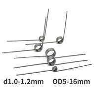 [XNY] V-type Spring Steel Wire d1.0-d1.2mm Torque Spring Rotate Left Right Torque Length Elastic Yel