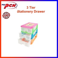 (Straight) PCN 3/4/5 Tier Multipurpose Small Storage Plastic Drawer/ Small Item Accessories Stationery Mini Drawer