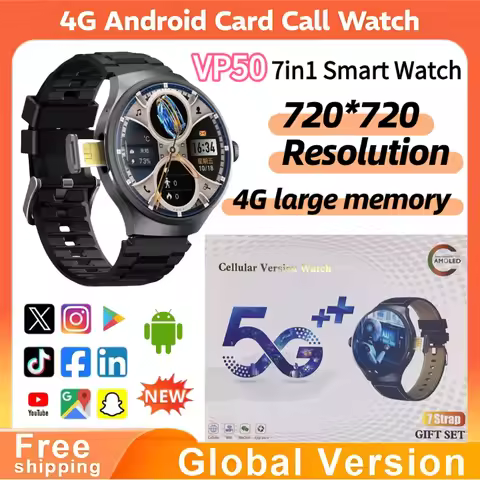 VP50 5G Smart Watch 1 75 Inch AMOLED Screen 1500mAh Battery 800W Rotatable Camera GPS WiFi Android S