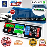 40kg Electronic Digital Price Computing Rechargeable Supermarket Counting Scale Penimbang Harga Timb