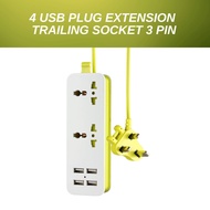 PRODIY Wayar Extension Wire With 4 USB Plug Extension Plug Cord 1.5Meter Socket Extension Socket Tra