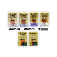 Dental kfile dentsply 21mm 25mm 31mm 06 08 10 15-40 45-80 kfiles/ PSA file k/
