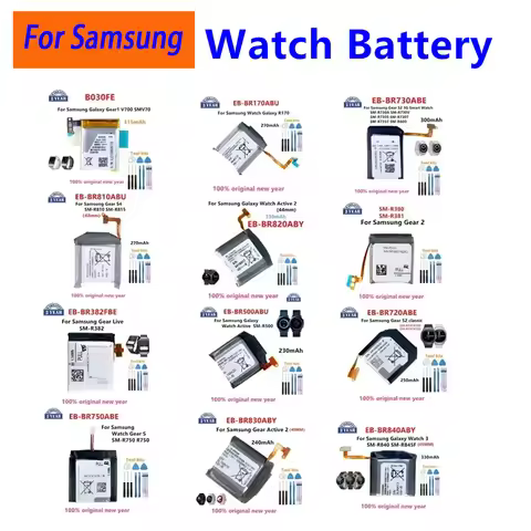 EB-BR170ABU Battery For Samsung Galaxy Watch Gear S4 42mm/ Gear Live/S2 classic/Gear 1/Active 1 2 3/