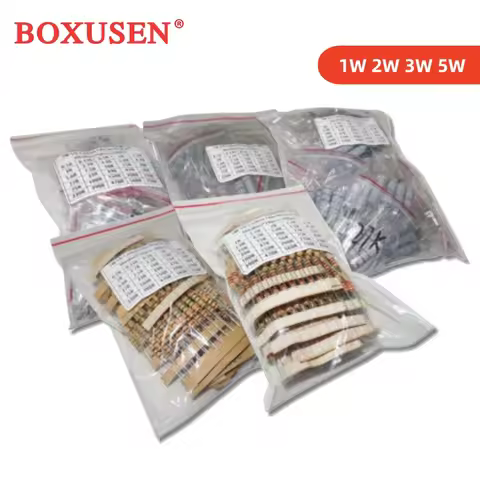 300PCS 150PCS 1W 2W 3W 5W 5% Resistor Kit 30values X 10PCS Carbon Film Resistance 0.1-750 ohm Set 1k