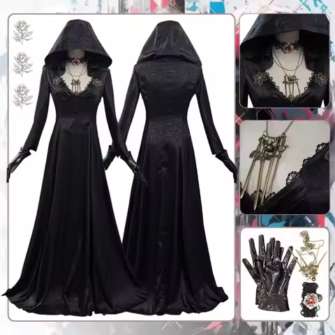 Resident Village Cosplay Evil Moth Bela Lady Dimitrescu Fantasy Costume Disguise for Women Female Dr