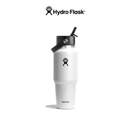 HYDRO FLASK กระติกน้ำ WIDE MOUTH TRAVEL BOTTLE WITH FLEX STRAW CAP 32 OZ กระติกน้ำสูญญากาศ เก็บอุณหภ