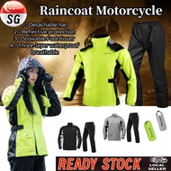 SG [Ready Stock] Three Layer Pvc Premium Raincoat Motorcycle Single Raincoat Motorcycle Adult Outdoor Riding Protective