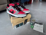 99% NEW 2012 Supreme x Nike Dunk Low Pro SB Red Cement US10 UK9 有單 Stars High Mid Air Jordan Black W
