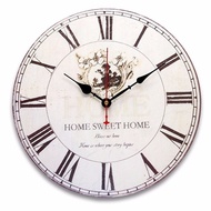 Large Vintage Wall Clocks Shabby Chic Rustic Retro Antique Style Home Kitchen 34cm