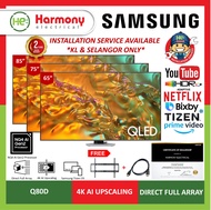 (2024) SAMSUNG 65" 75" 85" QLED Q80D 4K Smart TV QA65Q80DAKXXM / QA75Q80DAKXXM / QA85Q80DAKXXM + FREE HDMI + Bracket