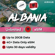Albania eSIM - Data Only - Instant Delivery via Email by Airhub