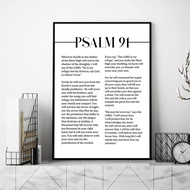 Psalm 91 Wall Art Canvas Psalms 91 Poster Prints Bible Verse Wall Art Christian Picture Decor  Unfra