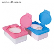 Sunshineshop Wet Tissue Storage Box Plastic Case Home Office Wipes Holder with Buckle Lid SG