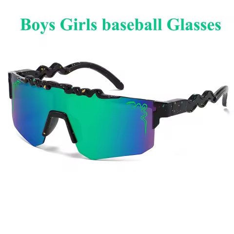 Age 6-18 Novelty Boys Girls Sunglasses Outdoor Sport Goggles Youth Sun Glasses Teenager Baseball Sha